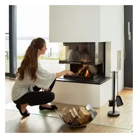 Relaxdays Kaminholzkorb 16 x 41 x 33 cm silber