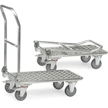 FETRA Klappwagen KW 2 Alu, Tragkraft 200kg, TPE-Reifen, klappbarer Schiebebügel