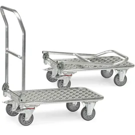 FETRA Klappwagen KW 2 Alu, Tragkraft 200kg, TPE-Reifen, klappbarer Schiebebügel