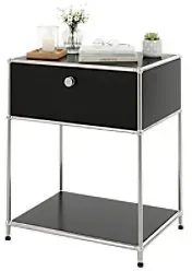 floordirekt Concept Epure Stahl Beistelltisch 500 x 400 x 650 mm Schwarz