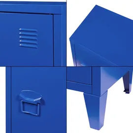 [en.casa] Nachtschrank Inari 57 x 40 x 30 cm Blau