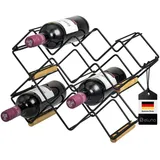 ELUNO Weinregal 39 x 14,5 x 15 cm Schwarz