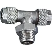 Riegler T-Einschraubverschraubung, drehbar, G 1/4 a., für Schlauch 6/4