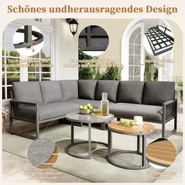 stilvora Gartenlounge-Set 5-tlg. Grau