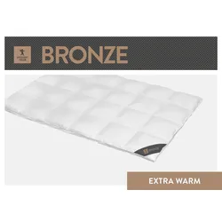 Daunenbettdecke SPESSARTTRAUM "Bronze", weiß, B:155cm L:220cm, Bezug: 100% Baumwolle. Füllung: 90% Daunen, 10% Federn, Bettdecken, hergestellt in Deutschland, allergikerfreundlich