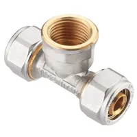 CORNAT Schraub-T-Stück komplett ø 16 mm 1/2 IG Messing