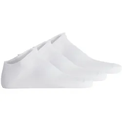 Hudson Unisex Sneakersocken, 3er Pack - Simply, kurze Socken, einfarbig Weiss 43-46