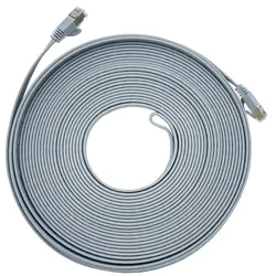 Vago-Tools CAT7 Patchkabel Netzwerkkabel grau 30m flach