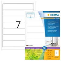 Herma Ordneretiketten Recycling, 192x38mm, weiß, matt, 100 Blatt (700