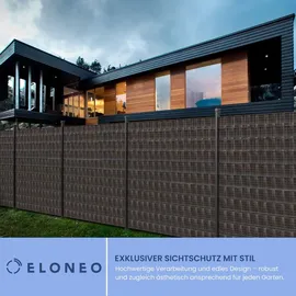 eloneo Sichtschutzstreifen 35 x 19 cm Rattan dunkel PVC 1 St.