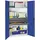 stumpf metall Werkzeug- und Materialschrank Serie 3000 lichtgrau / enzianblau + 3 Schublade 100 mm + 3 Auszugsböden durchgehend - 3008274