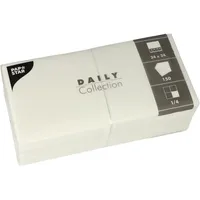 Papstar Servietten Daily Collection weiß 2-lagig 24,0 x 24,0 cm, 150 St.