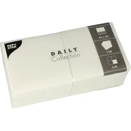 Papstar Servietten Daily Collection weiß 2-lagig 24,0 x 24,0 cm, 150 St.