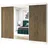 A&J MöbelLand Schiebetürenschrank FARA 200 x 215 x 59,5 cm Weiß/Schwarz