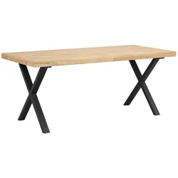 Esstisch Brooklyn, X-Gestell, 170cm, Natur