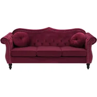 Beliani Beliani, Sofa Burgunderrot SKIEN