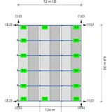 K2 D-Dome 6.10 Montagesystem (2-seitige Modulausrichtung Ost-West) 5 Reihen 6 Module