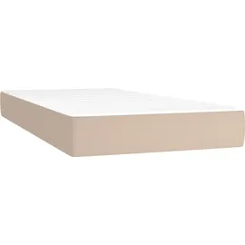 vidaXL Taschenfederkernmatratze Cappuccino 100x200x20 cm Kunstleder
