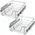 Tectake tectake® Teleskopschublade, verchromt, verstellbare Breite, einfache Montage