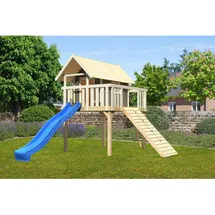 Karibu Stelzenhaus Fidel mit Satteldach 1,5 m Blau