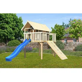 Karibu Stelzenhaus Fidel mit Satteldach 1,5 m Blau