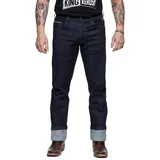 King Kerosin Robin Selvedge Jeanshose, blau, Größe 42 für Männer