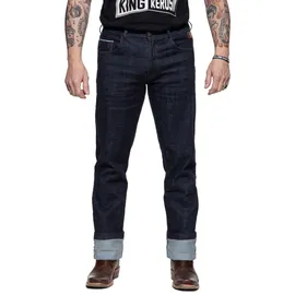 King Kerosin Robin Selvedge Jeanshose, blau, Größe 42 für Männer