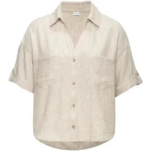 Buffalo Kurzarmbluse beige 38