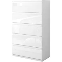 Hti-Living Kenji 70 x 40 x 115 cm Hochglanz Weiß
