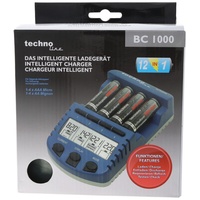 Technoline BC 1000 Set Akku-Ladegerät blau