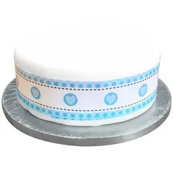 Blaue Herzchen Kuchenrüsche