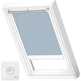 VELUX Original Solar-Verdunkelungsrollo Weiße Seitenschienen, F06, Himmelblau