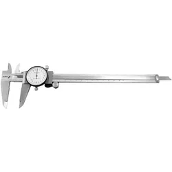 Messschieber mit Uhr 0 - 200 mm, Kohlenstoffstahl