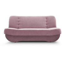 mb-moebel Sofa mit Schlaffunktion und Bettkasten, Kippsofa Schlafsofa Clic-Clack Couch für Wohnzimmer Federkern Sofagarnitur Polstersofa 192x90x87 cm - PAFOS (SORO 61 - Rosa)