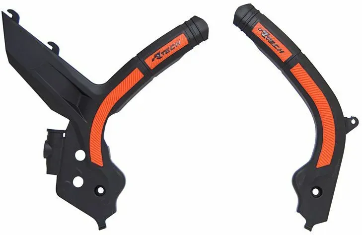 Race Tech RACTECH bi-materiaal frame protector zwart / oranje