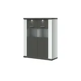 U N O Sports Highboard Titan ¦ grau ¦ Maße (cm): B: 106 H: 131 T: 42.0