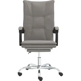 vidaXL Bürostuhl mit Liegefunktion Polyester Taupe