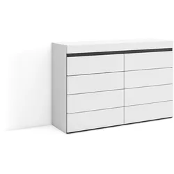 SKRAUT HOME Kommode, 114x35x75 cm, Schlafzimmer, Zimmer, Mit Stauraum, Schwarz-Weiß - 456_9