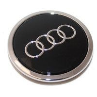 Radzierkappe Original Audi Nabenkappe Tuning Deckel für Alufelgen schwarz glänzend