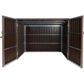 Proregal Mülltonnenverkleidung 172 x 213 x 160 cm braun