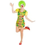 dressforfun Clown-Kostüm Frauenkostüm Clown Jekaterina, Kurzes, buntes Kleid grün XL | XL