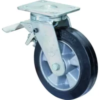 BS Rollen Schwerlastrolle RR120.B80.200 Lenkrolle mit Rad-/Totalfeststeller, Raddurchmesser 200