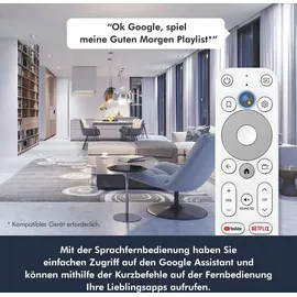 Homatics Box R Lite Android TV Mediaplayer Weiß 4K UHD, 5GHz WiFi, Bluetooth, Sprachfernbedienung)