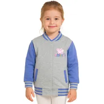 Peppa Pig United Labels Disney Peppa Wutz Collegejacke - Friends Forever, Baseball, Retro in grau | Gr.: 86/92