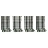 beo Gartenmöbel-Auflage D800  (Hochlehner, 4 Stk., L x B x H: 120 x 48 x 8 cm, Dralon, Polyester, Grau/Hellgrün)