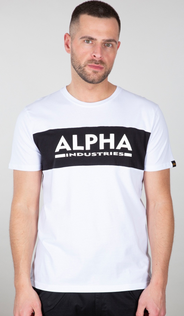 Alpha Industries Alpha Inlay T-Shirt, schwarz-weiss, Größe XL