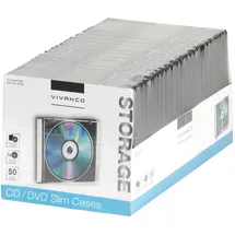 Vivanco CD/DVD Slim Case (50er Pack) schwarz