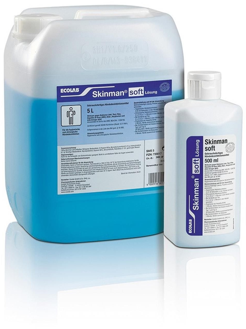 Ecolab Skinman® soft Händedesinfektion 500 ml Euroflasche