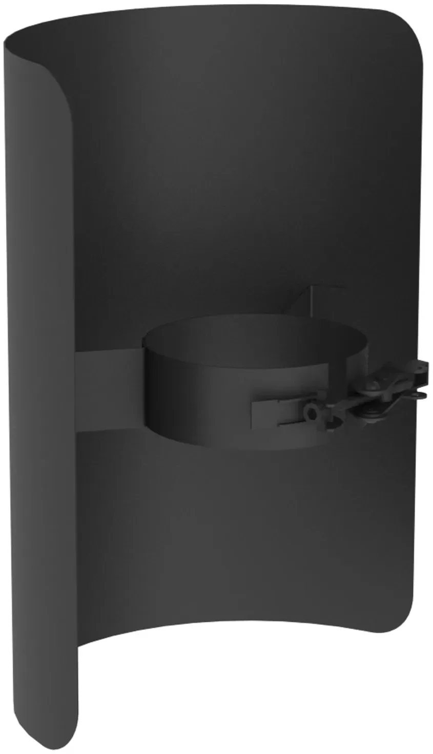 Jeremias PELLET-LINE Strahlungsschutz l=250 mm Edelstahl schwarz Ø 100 mm