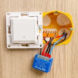 Shelly Relais 1PM Mini Gen4, 8 A, WLAN, Bluetooth, rot, 1 Stück